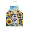 English Bulldog in Sunflowers Cooking Kitchen Apron product image at NuMercy
