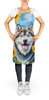 Alaskan Malamute in Sunflowers Cooking Kitchen Apron product image at NuMercy 2