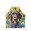 German Wirehaired Pointer in Sunflowers Cooking Kitchen Apron product image at NuMercy
