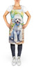 White Poodle Spring Path Cooking Kitchen Apron DAC6697 product image at NuMercy 2