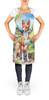 Basenji Spring Garden Cooking Kitchen Apron product image at NuMercy 2