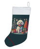 White Toy Poodle Christmas Stocking product image at NuMercy