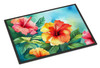 Hawaii Hawaiian Hibiscus in Watercolor Doormat 24H X 36W DAC1641 product image at NuMercy