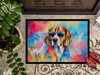 Beagle Hippie Dawg Doormat 24H X 36W product image at NuMercy 3