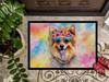 Pomeranian Hippie Dawg Doormat 24H X 36W DAC2539 product image at NuMercy 3