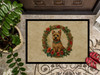 Norwich Terrier Christmas Flowers Doormat 24H X 36W product image at NuMercy 3