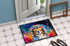 Bernese Mountain Dog Hippie Dawg Doormat 24H X 36W DAC2459 product image at NuMercy 4