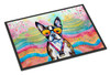Boston Terrier Hippie Dawg Doormat 24H X 36W DAC2467 product image at NuMercy