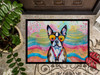 Boston Terrier Hippie Dawg Doormat 24H X 36W DAC2467 product image at NuMercy 3