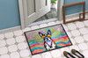 Boston Terrier Hippie Dawg Doormat 24H X 36W DAC2467 product image at NuMercy 4