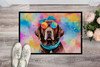 Chocolate Labrador Hippie Dawg Doormat 24H X 36W DAC2525 product image at NuMercy 2
