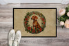Vizsla Christmas Flowers Doormat 24H X 36W product image at NuMercy 2
