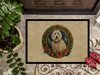 Old English Sheepdog Christmas Flowers Doormat 24H X 36W product image at NuMercy 3
