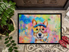 Corgi Hippie Dawg Doormat 24H X 36W DAC2495 product image at NuMercy 3