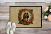 English Cocker Spaniel Christmas Flowers Doormat 24H X 36W product image at NuMercy 2