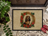 English Cocker Spaniel Christmas Flowers Doormat 24H X 36W product image at NuMercy 3