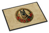 Norwegian Elkhound Christmas Flowers Doormat 24H X 36W product image at NuMercy