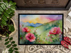 North Dakota Wild Prairie Roses in Watercolor Doormat 24H X 36W DAC1695 product image at NuMercy 3