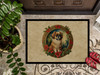 Tibetan Spaniel Christmas Flowers Doormat 24H X 36W product image at NuMercy 3