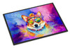 Corgi Hippie Dawg Doormat 24H X 36W DAC2497 product image at NuMercy