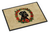 Giant Schnauzer Christmas Flowers Doormat 24H X 36W product image at NuMercy