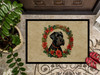 Giant Schnauzer Christmas Flowers Doormat 24H X 36W product image at NuMercy 3