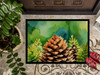 Maine White Pine Cone and Tassels in Watercolor Doormat 24H X 36W DAC1664 product image at NuMercy 3