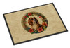 Cavalier Spaniel Christmas Flowers Doormat 24H X 36W DAC2339 product image at NuMercy