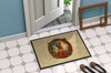 Irish Terrier Christmas Flowers Doormat 24H X 36W product image at NuMercy 4