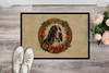 Basset Hound Christmas Flowers Doormat 24H X 36W product image at NuMercy 2