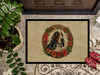 Basset Hound Christmas Flowers Doormat 24H X 36W product image at NuMercy 3