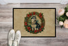 Siberian Husky Christmas Flowers Doormat 24H X 36W product image at NuMercy 2