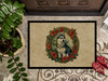 Siberian Husky Christmas Flowers Doormat 24H X 36W product image at NuMercy 3