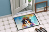 Bernese Mountain Dog Hippie Dawg Doormat 24H X 36W DAC2461 product image at NuMercy 4
