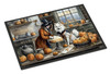 American Eskimo Fall Kitchen Pumpkins Doormat 24H X 36W product image at NuMercy