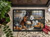 American Eskimo Fall Kitchen Pumpkins Doormat 24H X 36W product image at NuMercy 3