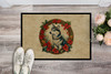 Alaskan Klee Kai Christmas Flowers Doormat 24H X 36W product image at NuMercy 2
