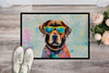 Chocolate Labrador Hippie Dawg Doormat 24H X 36W DAC2523 product image at NuMercy 2