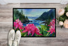 Washington Coast Rhododendrons in Watercolor Doormat 24H X 36W product image at NuMercy 2