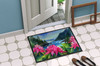 Washington Coast Rhododendrons in Watercolor Doormat 24H X 36W product image at NuMercy 4