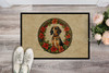 American English Coonhound Christmas Flowers Doormat 24H X 36W product image at NuMercy 2