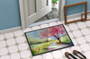 Michigan Apple Blossoms in Watercolor Doormat 24H X 36W DAC1672 product image at NuMercy 4