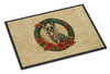 Chinese Crested Christmas Flowers Doormat 24H X 36W product image at NuMercy