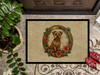 Norfolk Terrier Christmas Flowers Doormat 24H X 36W product image at NuMercy 3