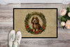 Petit Basset Griffon Vendeen Christmas Flowers Doormat 24H X 36W product image at NuMercy 2