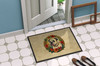 American Bulldog Christmas Flowers Doormat 24H X 36W product image at NuMercy 4