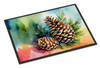 Maine White Pine Cone and Tassels in Watercolor Doormat 24H X 36W DAC1665 product image at NuMercy