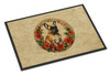 French Bulldog Christmas Flowers Doormat 24H X 36W product image at NuMercy
