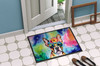Boston Terrier Hippie Dawg Doormat 24H X 36W DAC2468 product image at NuMercy 4