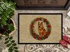 Finnish Spitz Christmas Flowers Doormat 24H X 36W product image at NuMercy 3